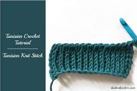 Tunisian knit stitch (tks) forward pass. Tunisian Crochet Tutorial Tunisian Knit Stitch Knitterknotter