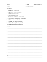 Maybe you would like to learn more about one of these? Soal Ujian Tk Tpa