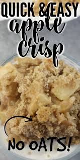 Apple Crisp Without Oats Brown Sugar And Cinnamon Streusel Apple Crisp Easy Apple Crisp Recipes Apple Recipe Quick