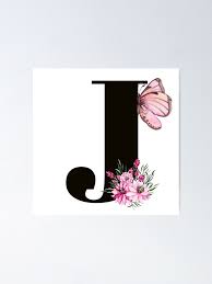 Find images of letter j. Buchstabe J Alphabet Monogramm Rosa Blume Und Schmetterling Poster Von Atevern Redbubble