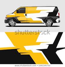 Car Livery Yellow Van Wrap Design Wrapping Sticker And Decal Design For Corporate Company Branding Vector Vehicle Design Vector Yellow Vans Van Wrap Car