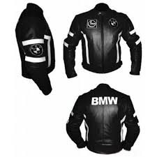 Black And White Striped Leather Jacket Bmw Black Leather Biker Jacket With White Stripes Black Motorcycle Leather Jacket Bmw Black Black Leather Biker Jacket Motorbike Jackets