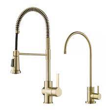 Moen 75450 rb careerist kitchen faucet. Kraus Kitchen Faucet With Water Filter Antique Champagne Bronze Rona