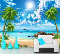 1200 x 762 px software pendukung: Beibehang Kustom Wallpaper Hd Mimpi Indah Pemandangan Laut Pohon Kelapa Pantai Lanskap Lukisan Dinding Latar Belakang Tv Papel De Parede Tv Background Mural Wallpaperwallpapers Hd Aliexpress