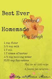 Best Ever Cooked Homemade Play Dough Recipe Plus No Cook Recipe And Several Fun Play Dough Variations Homemade Playdough Playdough Homemade Playdough Recipe