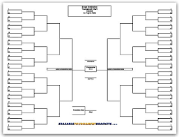 64 Team Single Elimination Seeded Tournament Bracket