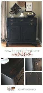 Paint Furniture Matte Black Learn How Rawhyde Furnishings Black Painted Furniture Black Bedroom Furniture Painted Bedroom Furniture