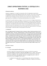 Doc Zara S Operations Strategy Wilbert Makori Academia Edu