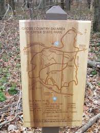 Oil creek state park map. Wooden Cross Country Ski Area Map Oil Creek State Park Trail Signs Rock River Map Signs