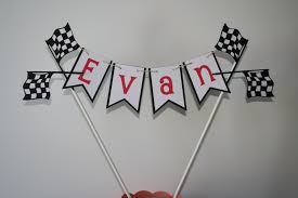 Black And White Checkered Flag Banner Black And White Checkered Flag Cake Banner Cars Themed Cake Banner Cake Banner Cake Banner Topper Cars Birthday Cake