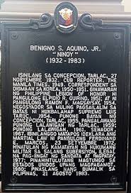 Jump to navigation jump to search. Benigno S Aquino Jr Historical Marker Wikidata