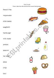 Star, stamp, strawberry, stool, stump, statue, stop sign, stegosaurus, starfish, stapler. Fast Foods Match Word To Picture Esl Worksheet By Hjeffrey