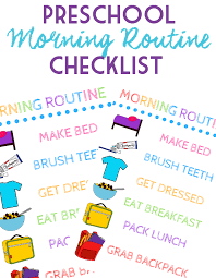 preschool morning routine checklist handmade fathers day