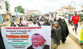 The protest leader speak out the demand of the islamic movement on the continued detention of sheikh zakzaky. Ahlulbayt News Agency Abna Shia News