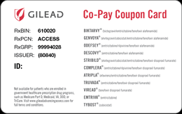 Ringing in the ears, ear tingling, decreased hearing. Gilead Advancing Access Medication Co Pay Coupon Card