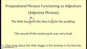 Here are some examples of prepositional phrases. Prepositional Phrases Functioning As Adjective