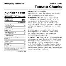 Buy dried tomatoes and get the best deals at the lowest prices on ebay! Emergency Essentials Freeze Dried Tomato Chunks Large Can Be Prepared Emergency Essentials