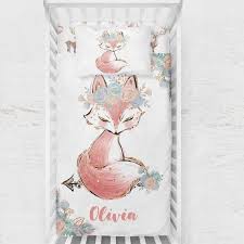 Forest fox baby bedding 9pc crib set by sweet. Woodland Nursery Crib Bedding Fox Baby Crib Bedding Woodland Etsy In 2021 Crib Bedding Girl Baby Girl Crib Bedding Baby Girl Nursery Woodland