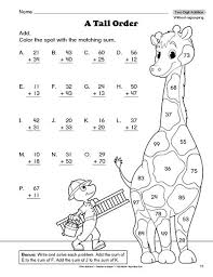 2 Digit Addition No Regrouping 1st Grade Math Worksheets Color Worksheets 2nd Grade Math Worksheets