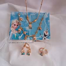 Untuk lebih lanjutnya silahkan download aplikasinya. Ready Stock Set Perhiasan Anak Kalung Anting Gelang Cincin Frozen Emas Set Lengkap Shopee Indonesia