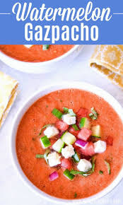 Easy Watermelon Gazpacho Recipe Recipe Veggie Recipes Healthy Gazpacho Recipe Spicy Recipes