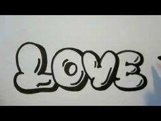 Sketching the word love in a semi wild graffiti style. Bubble Graffiti Letters Love Novocom Top
