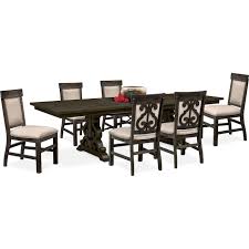 charthouse rectangular dining table and 6 upholstered side chairs