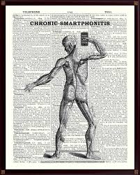 Smartphone Poster Iphone Cell Phone Smart Phone Gift Smartphonitis Steampunk Anatomy Telephone Diction Dictionary Art Dictionary Art Print Antique Paper
