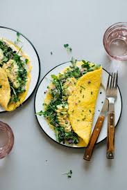 Omelette Aux Herbes Fraiches Et Avocat Recettes De Cuisine Manger Sainement Idee Repas Sain