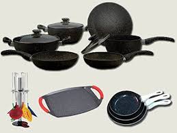 Bavaria 20 Pieces 9 Pcs Marble Coating Cookware Set Forging 3pcs Frypan Set 47 Cm Marble Coating Grill Pan 6 Ladles W Cookware Set Ladles Cookware Sets