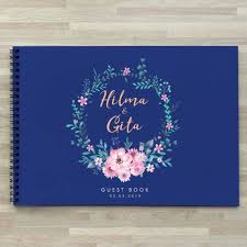 Download undangan pernikahan retro background gelap. Buku Tamu Custom Hard Cover Spiral Shopee Indonesia