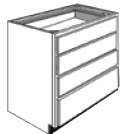 36 inch drawer base cabinet. B4d36 Kitchen 4 Drawer Base Cabinet 36 W X 34 1 2 H X 24 D Custom Unfinished Stained Or Painted