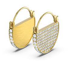 Ginger Hoop Earrings White Gold Tone Plated Swarovski Com