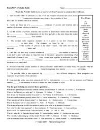 It is a chart that organizes the elements by their increasing atomic numbers as well as by their physical and chemical properties. Brainpop Periodic Table Of Elements Worksheet Answer Key Fill Online Printable Fillable Blank Pdffiller