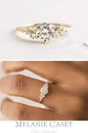 Diamond Snowdrift Ring Unique Engagement Rings Gold Wedding Rings Diamond Wedding Bands