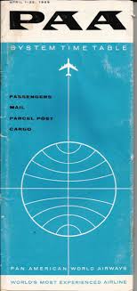 Pan Am Timetable April 1959 Vintage Airlines Pan Am Corporate Art