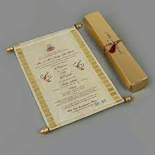 Scroll Invitation Cards Design From Jimit Card