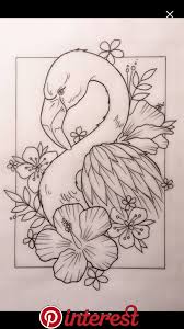 Pin By Haileigh Puzey On Drawings Pinterest Kids Art Galleries Sketch Painting And Art Drawings Flamingos Desenho Desenho Hippie Desenhando Esbocos
