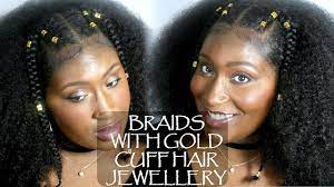 Buy hair jewellery for girls online at paytmmall.com. Braids With Gold Cuff Hair Jewellery Naturalhair Youtube
