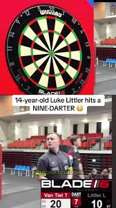 14-year-old Luke Littler hits a NINE-DARTER 😳 #lukelittler  #lukelittlerdarts #girthnturf #darts #pdcdarts #pdcworldchampionship  #nathanaspinall