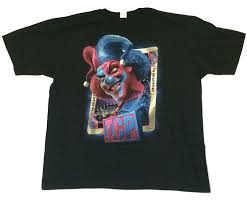 The dark carnival is described by hip hop duo insane clown posse in much of their discography. Anvil Insane Clown Posse The Jester Joker Cards Black T Shirt New Official Icp
