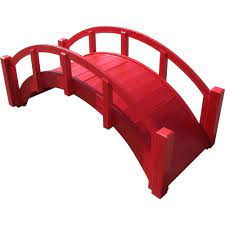 Samsgazebos 29 In Miniature Japanese Wood Garden Bridge In Red Mb Dm R The Home Depot Garden In The Woods Garden Bridge Japanese Garden Decor