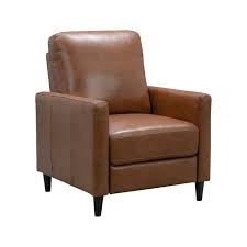 Cerine Genuine Leather Manual Recliner Leather Recliner Leather Recliner Living Room Brown Leather Chairs