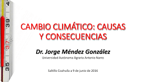 En general, cualquier cambio climático se produce por pequeños cambios que causan un desequilibrio en todo el sistema climático, teniendo lugar un efecto mariposa y/o dominó. Pdf Cambio Climatico Causas Y Consecuencias En Mexico