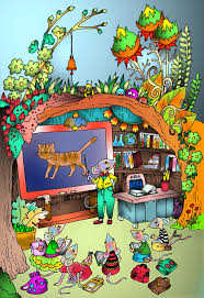 Nice Little Town Volume 6 By Tatiana Bogema Digitally Colored Using Pigment App On Ipad Pro With Apple Pencil In 2020 Coloring Supplies Coloring Pages Coloring Books