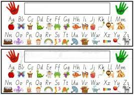 This beautiful woodland animals alphabet line is the perfect complement to your . Printable Alphabet Desk Strip Alphabet Pictures Resource Classroom School Printables