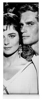 Charlton Heston and Marina Berti Yoga Mat by Mountain Dreams