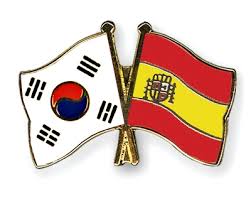 Because the english word as has many meanings, it can be translated to spanish in many ways. Crossed Flag Pins South Korea Spain Flags