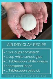 Use This Easy Diy Recipe To Make Your Own Air Dry Clay For Kid S Crafts And Art Lessons Household Ingredients Combine To Make Clay Food Dry Clay Air Dry Clay