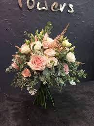 Soft Pink Shades Bridal Bouquet With Sweet Avalanche Roses White Lisianthus Silver Leaves Soft Pink A Bridal Bouquet Veronica Bridal Bouquet Wedding Flowers